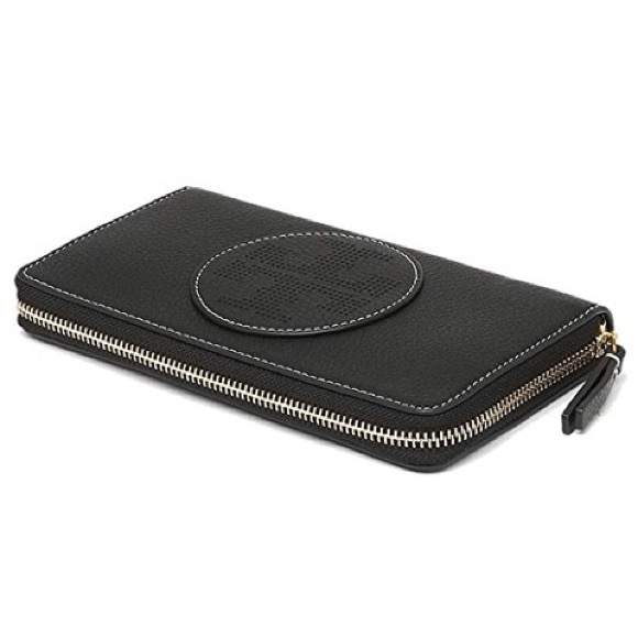 Tory Burch Perforated Logo Zip Continental Wallet - Picture 3 of 8